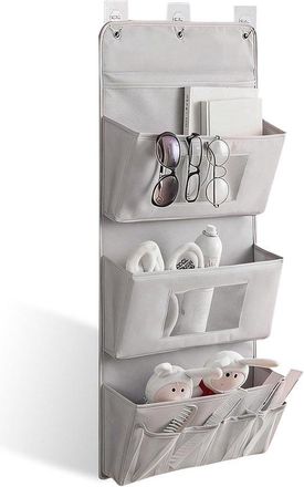 OEM Organizador Colgante De 3 Niveles De 40x90 Cm: Organizador De Pared Plegable De Tela Oxford Con 3 Compartimentos Y 3 Ganchos