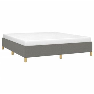 vidaXL Cama Sin Colch&oacute;n De Tela Gris Oscuro 160x200 Cm Vidaxl