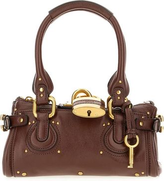 Chlo&eacute; Small Paddington Shoulder Bag - Dames - Handtassen - Bruin - ONE Size - Katoen - Tassen