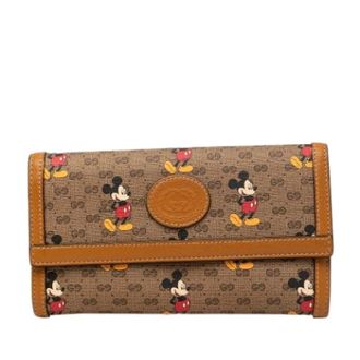 Gucci Pre-owned Wallets, female, Brown, Size: ONE SIZE Pre-owned Long Wallet