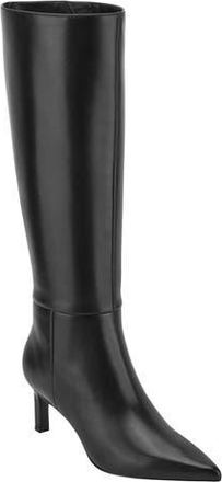 Marc Fisher Eva Pointed Toe Knee High Boot in Black Smooth at Nordstrom Rack, Size 5.5