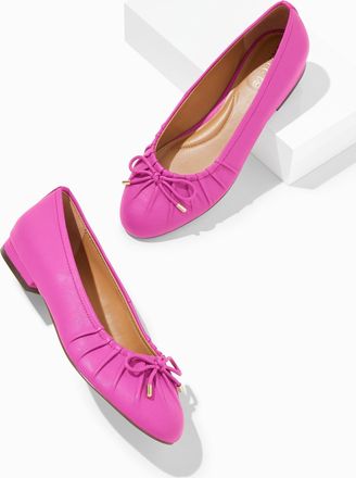 Talbots Madison Pleated Nappa Ballet Flats - Sugarplum Purple - 10 1/2 M Talbots