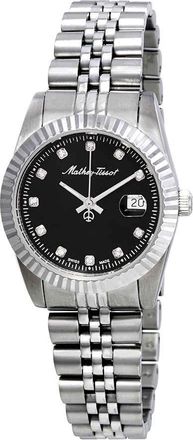 Mathey-Tissot Mathey III Quartz Crystal Black Dial Ladies Watch D810AN