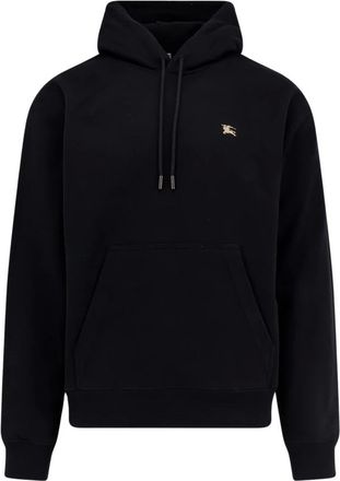Burberry Hoodies & sweatvesten, Heren, Zwart, L, Katoen, Zwarte Trui met Uniek Ontwerp