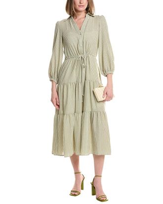 Julia Jordan Stripe Maxi Shirtdress