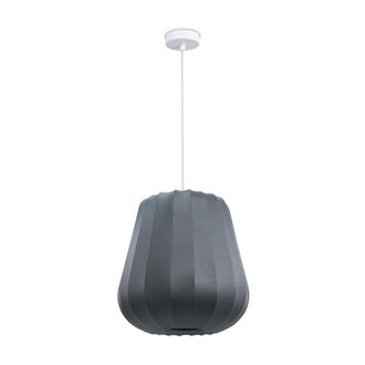 Paco Home L&aacute;mpara Colgante Luminaria De Suspensi&oacute;n Sal&oacute;n Dormitorio Comedor Moderna Nylon E27 Gris, L&aacute;mpara Colgante - Tipo 5 - Paco Home