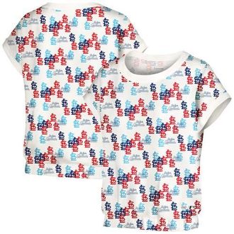 Lusso Womens Lusso White St. Louis Cardinals Madge Dolman Tri-Blend T-Shirt at Nordstrom, Size Xx-Large