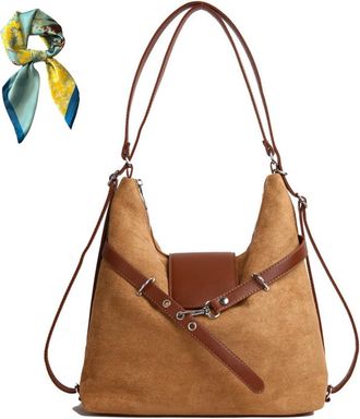 Generic Women Simple Commute Underarm Suede Purse,Brown Slouchy Hobo Shoulder Bags,Trendy Fall Crossbody Bag Travel Work (Brown)