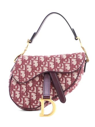 Dior Saddle Handbag Oblique Canvas Mini shoulder bag - Red