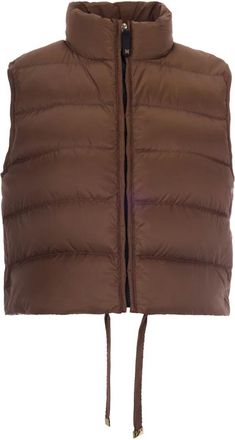 Max Mara Jassen, Dames, Bruin, XS, Polyester, Favilla Vest