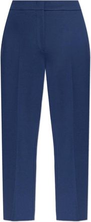 Max Mara Pegno Broeken - Dames - Vrijetijds broeken - Blauw - S - Leer - Broeken