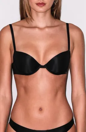 Fleur du Mal Le Gloss Underwire T-Shirt Bra in Black at Nordstrom, Size 36B