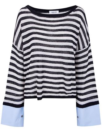 Avi&ugrave; Stripes Boat Neck Sweater