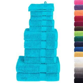 Berkfield Home 12 Piece Premium Towel Set SOLUND Turquoise 600 gsm