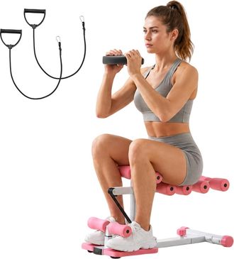 OEM Vevor Macchina Per Squat Profondi Carico 136 Kg Fitness Allenamento Casa, Allenatore Per Glutei Regolabile Con 3 Bande Elastiche Attrezzatura Pieghevo