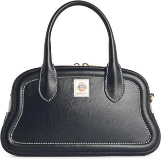 Bally Unda Black Grenade Leather Bag