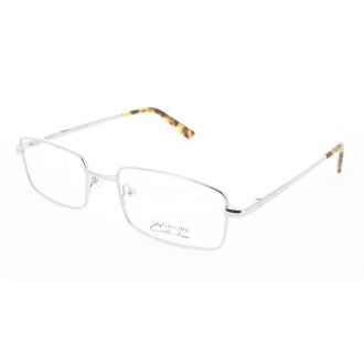Signature Unisex Silver Tone Rectangular Eyeglass Frames 1115Silver54