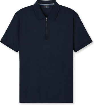 Olymp Poloshirt OLYMP, Herren, Gr. XXL, marine, Jersey, Obermaterial: 100% Baumwolle, regular fit normal, Rippb&uuml;ndchen, Shirts Poloshirt, unifarben, regular