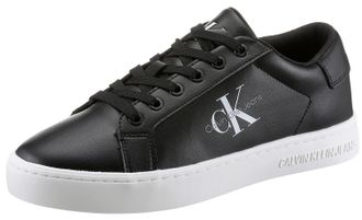 Calvin Klein Jeans CLASSIC CUPSOLE LACEUP LOW LTH mit kontrastfarbigen Logodruck, Freizeitschuh, Halbschuh, Schn&uuml;rschuh