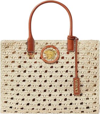 Versace Natural La Medusa Large Tote