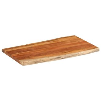 Berkfield Home Table Top 100x60x2.5 cm Rectangular&not;Solid Wood Acacia Live Edge in Brown