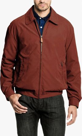 London Fog Auburn Light Weight Zip Front Golf Jacket In Chili