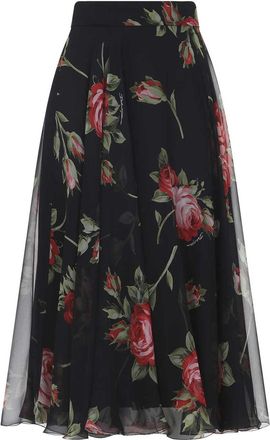 Dolce & Gabbana Dolce & Gabbana Silk Midi Skirt