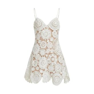 Self Portrait Short Dresses, female, White, Size: S Self Portrait Dresses