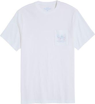 Vineyard Vines Bonefish Coral Cotton Graphic T-Shirt in White Cap at Nordstrom, Size Xx-Large