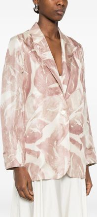 Alysi Womens Printed Single-Breasted Jacket