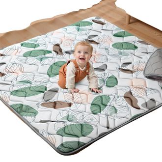 OEM Tappetino Da Gioco Per Bambini, Antiscivolo, Pieghevole E Lavabile In Lavatrice, 180cm-150cm-a, Foresta Tropicale-a