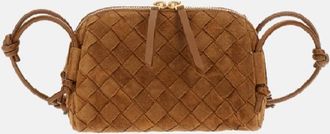 Bottega Veneta Dark Brown Intrecciato Crossbody Bag