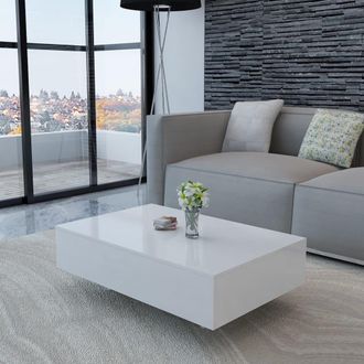 Berkfield Home Coffee Table High Gloss White