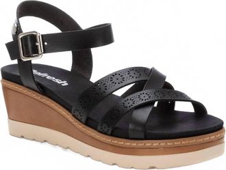 Refresh Womens Sleek Wedges In Black