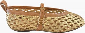 Rag & Bone Womens Spire Mary Jane Flats In Gold Woven