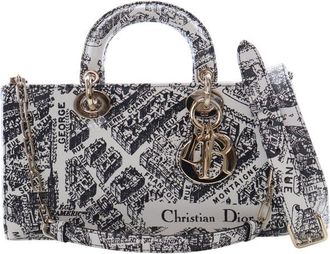 Dior Pre-owned Dior Medium Calfskin Plan De Paris Printed Lady D Joy Ladies TJGGO446IY0V955T