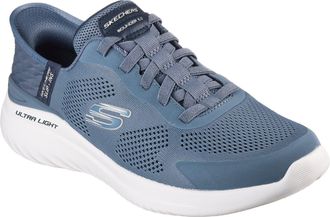 Skechers Bounder 2.0 Emerged Textile Mens Slate Trainers - UK 7 Light Blue