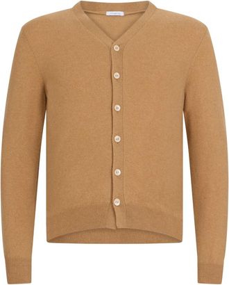 Malo Classic Cardigan - Heren - Vesten - Beige - 2XL - Kasjmier - Truien & Vesten
