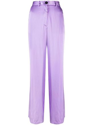 Forte_Forte loose-fitting silk trousers - Purple