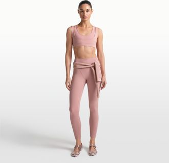 Nike Womens SKIMS Matte High-Waisted V-Line 26 Leggings in Pink | BOLEG7008W-HIM