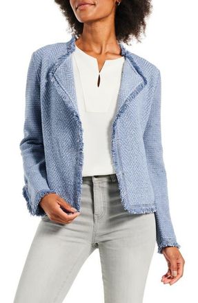 Nic+Zoe Fringe Mix Jacket in Blue Mix at Nordstrom, Size Large