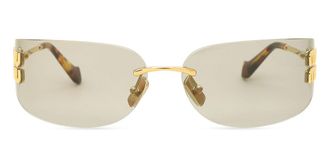 Miu Miu MUA51S 5AK50K Womens Sunglasses Gold Size 75