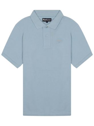 Barbour Light Blue Shirt Collar Polo
