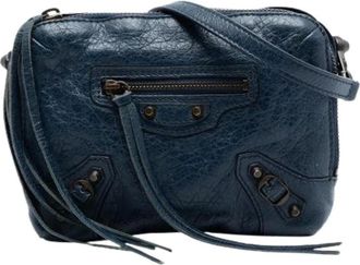 Balenciaga Pre-owned Cross Body Bags, female, Blue, Size: ONE SIZE Pre-owned The Classic Reporter Crossbody Bag