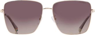 Polaroid Polarized Brown Gradient Square Ladies Sunglasses PLD 6164/G/S 006J/LA 59
