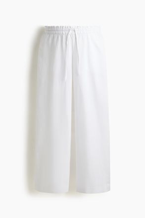 H&M MAMA Before & After Hose aus Leinenmix - Weiss