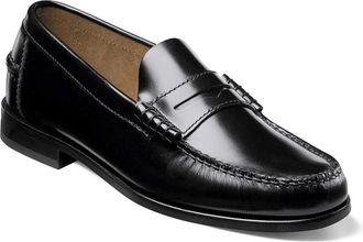 Florsheim Berkley 17058-01 Penny Loafer Mens Black Leather Shoes RHS3683