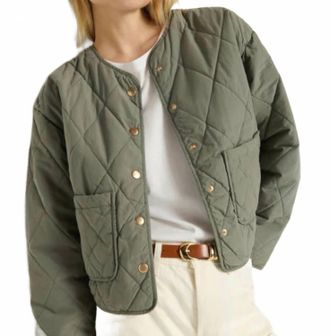Nation Ltd Aspen Quilted Jacket In Castor Grey