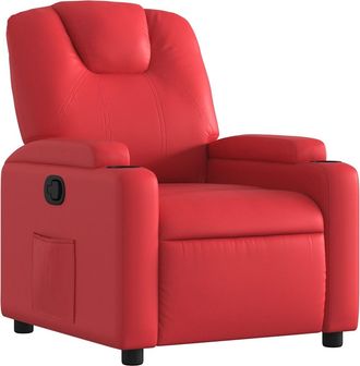 vidaXL Vidaxl Poltrona Reclinabile Rossa In Similpelle