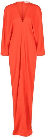 Ferragamo V-Neck Maxi Dress